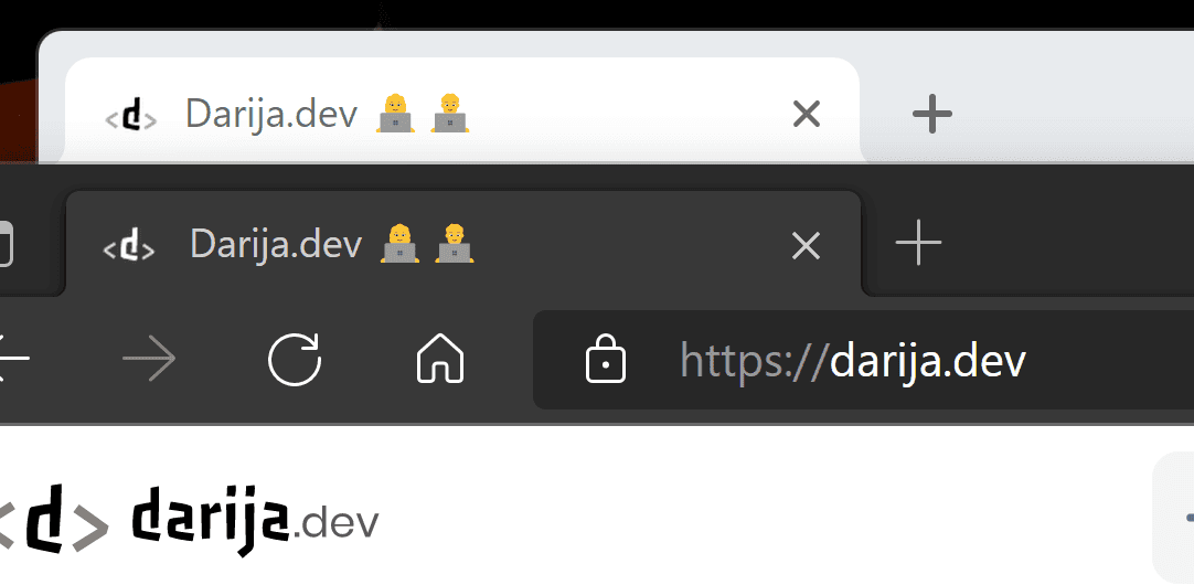 كيف تجعل ل favicon قابلة للتكيف مع dark theme